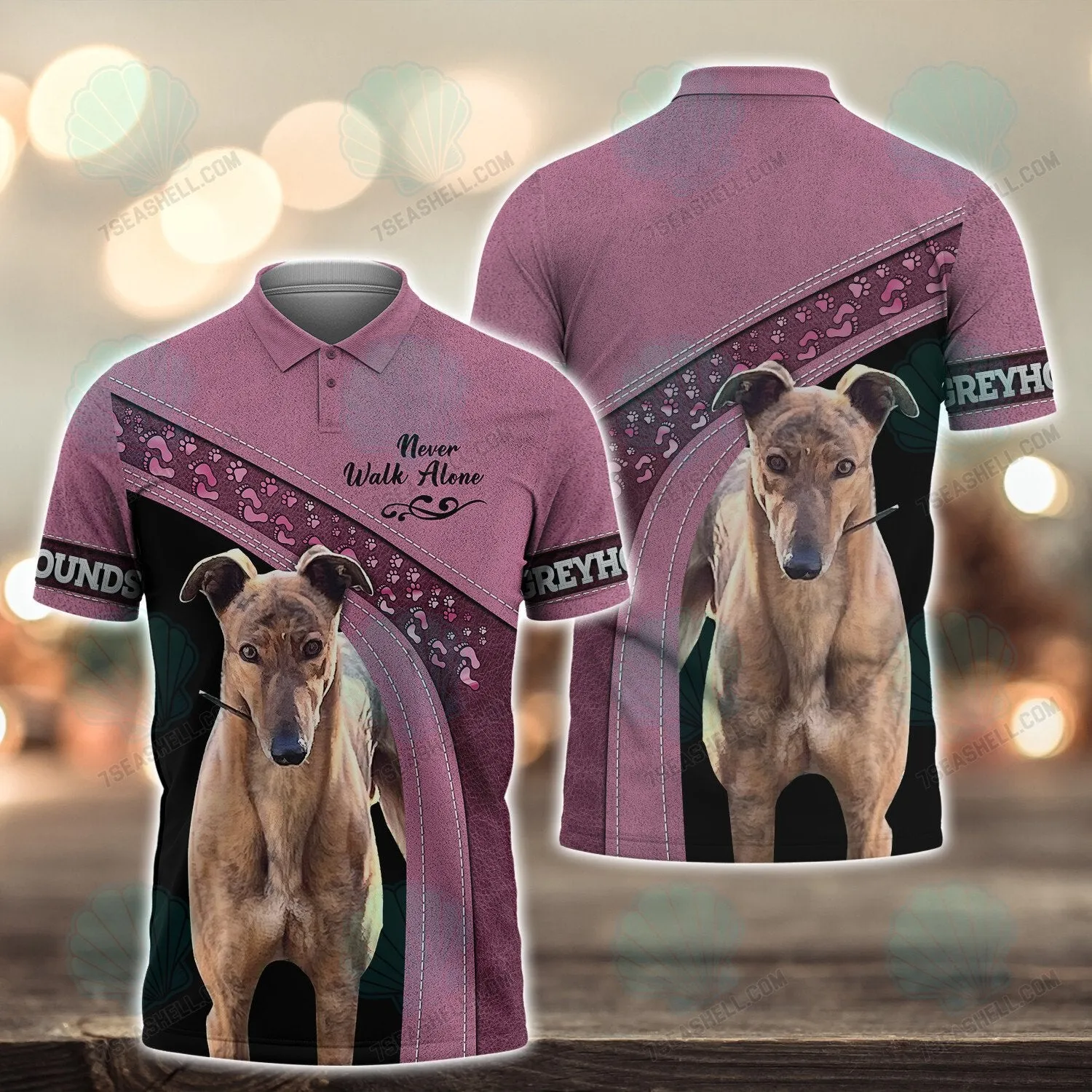 Greyhounds Love Never Walk Alone 3D Full Print Shirts 1488, Perfect Shirt for Greyhounds Dog Lovers