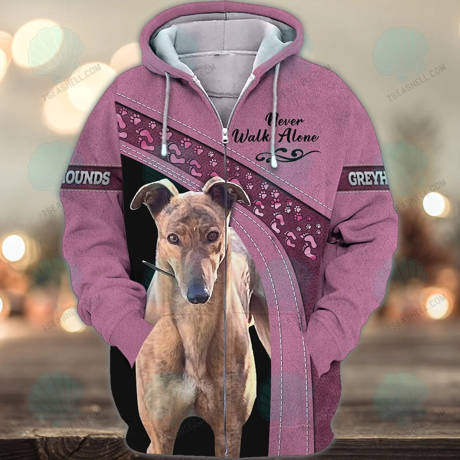 Greyhounds Love Never Walk Alone 3D Full Print Shirts 1488, Perfect Shirt for Greyhounds Dog Lovers