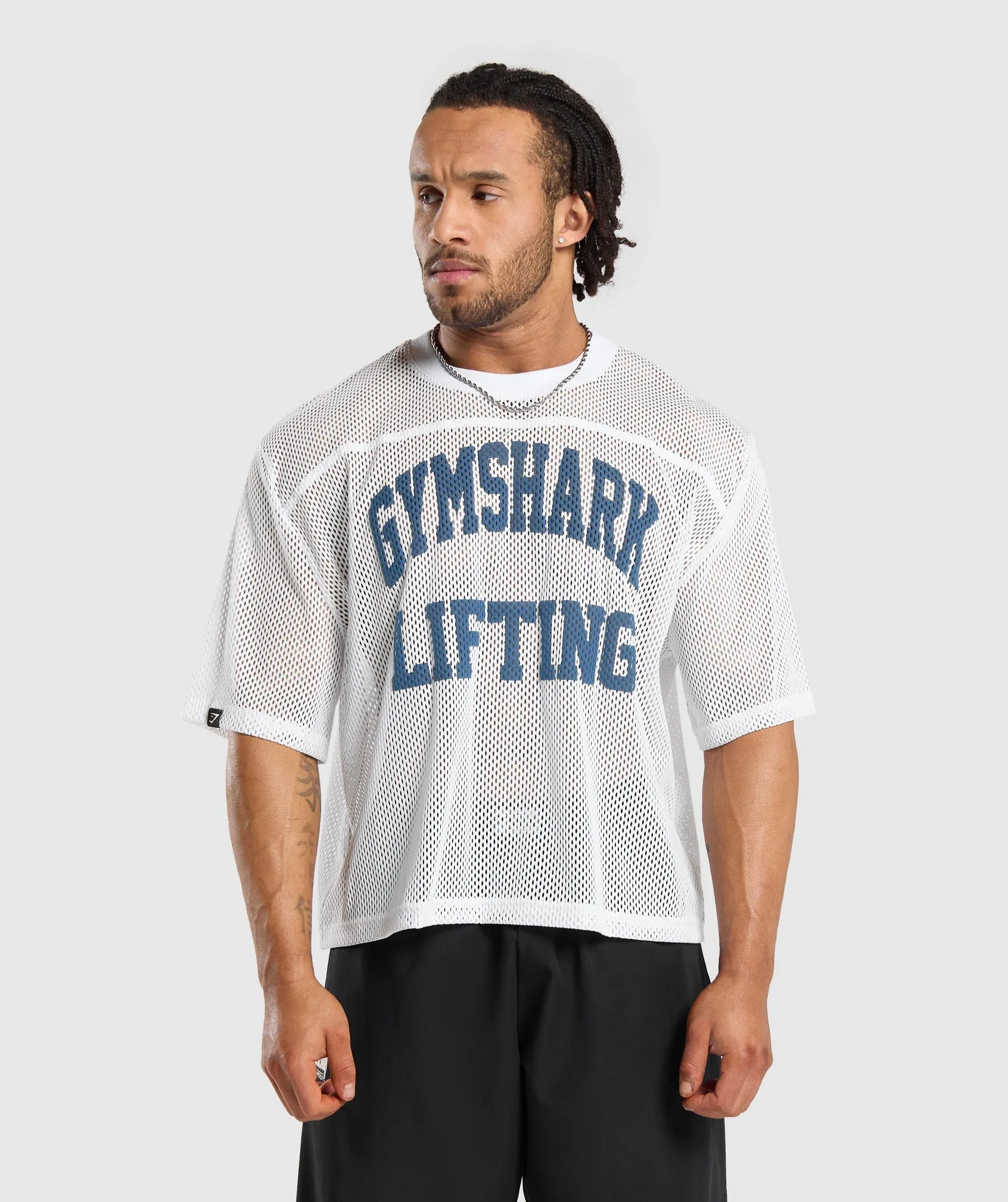 Gymshark Mesh Oversized T-Shirt - White