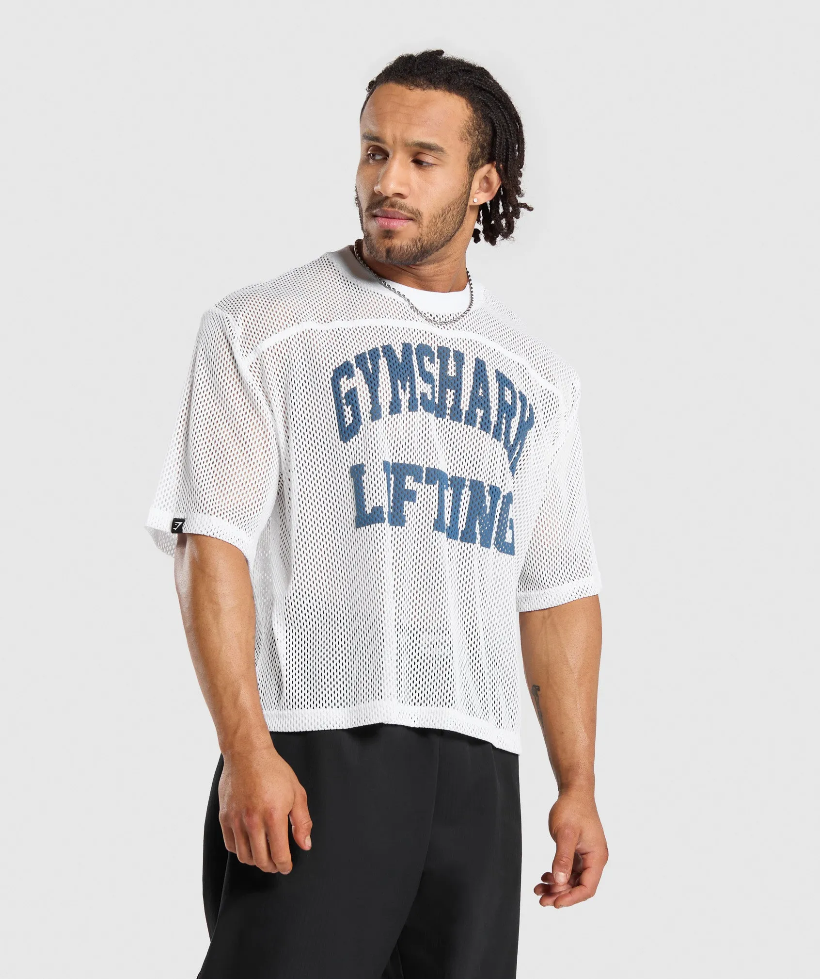 Gymshark Mesh Oversized T-Shirt - White