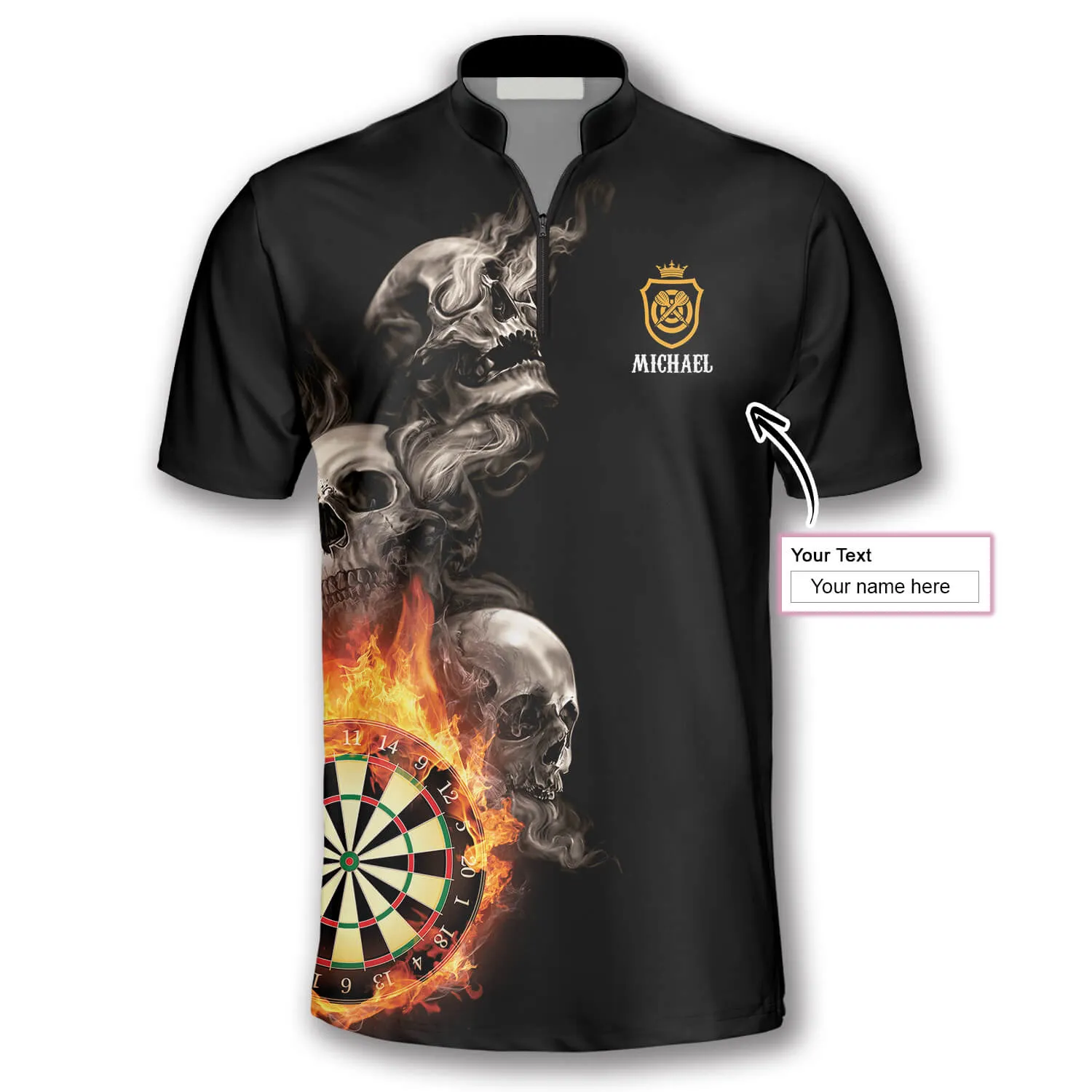 Hello Darkness My Old Friend Custom Darts Jerseys for Men, Dart Shirt, Skull Shirt