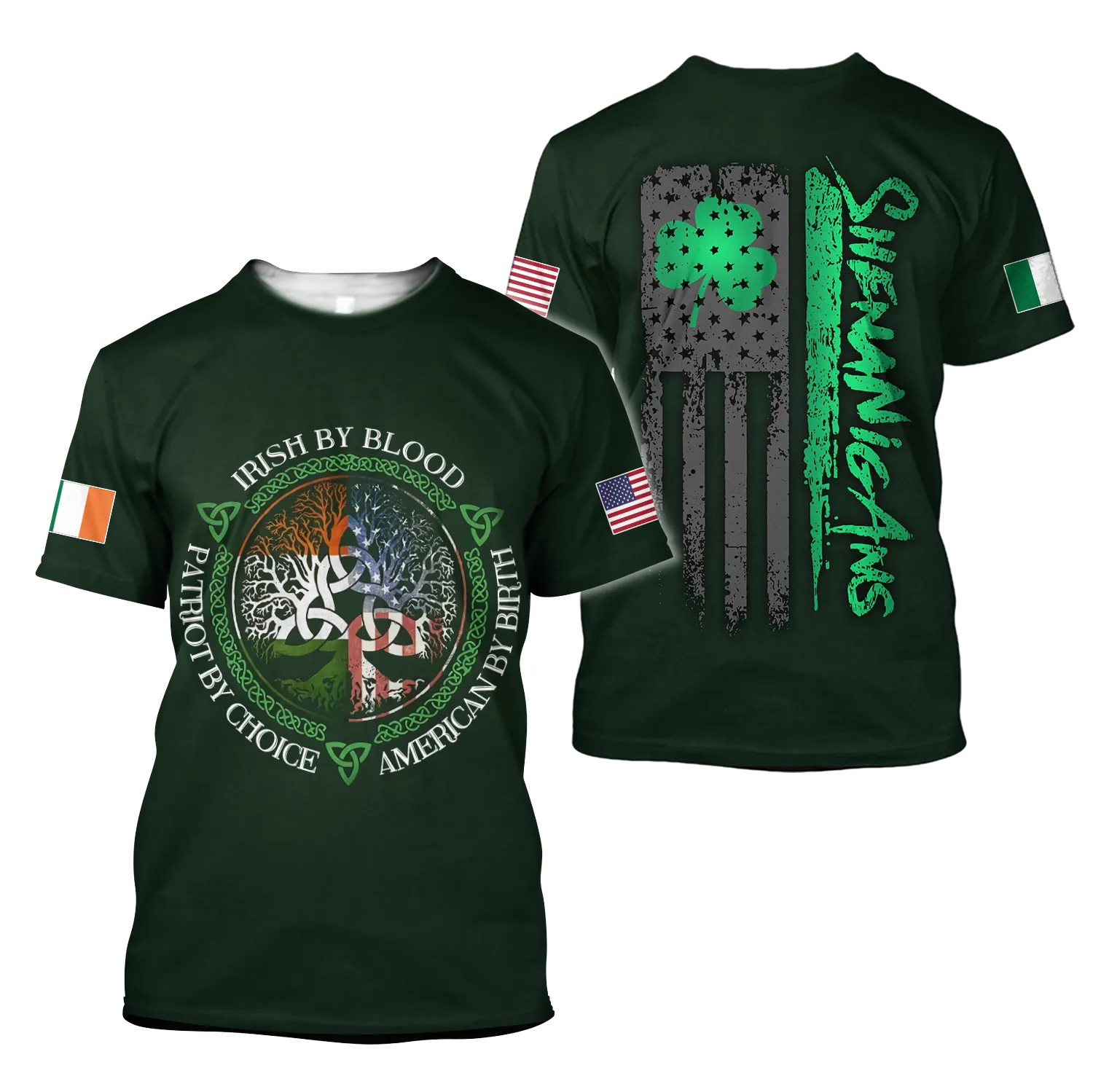 Irish By Blood American By Birth Patriot By Choice St.Patrick Day Hoodie Shirt for Men and Women