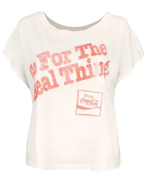 Junk Food Coca-Cola Real Thing Women's Oversized T-Shirt