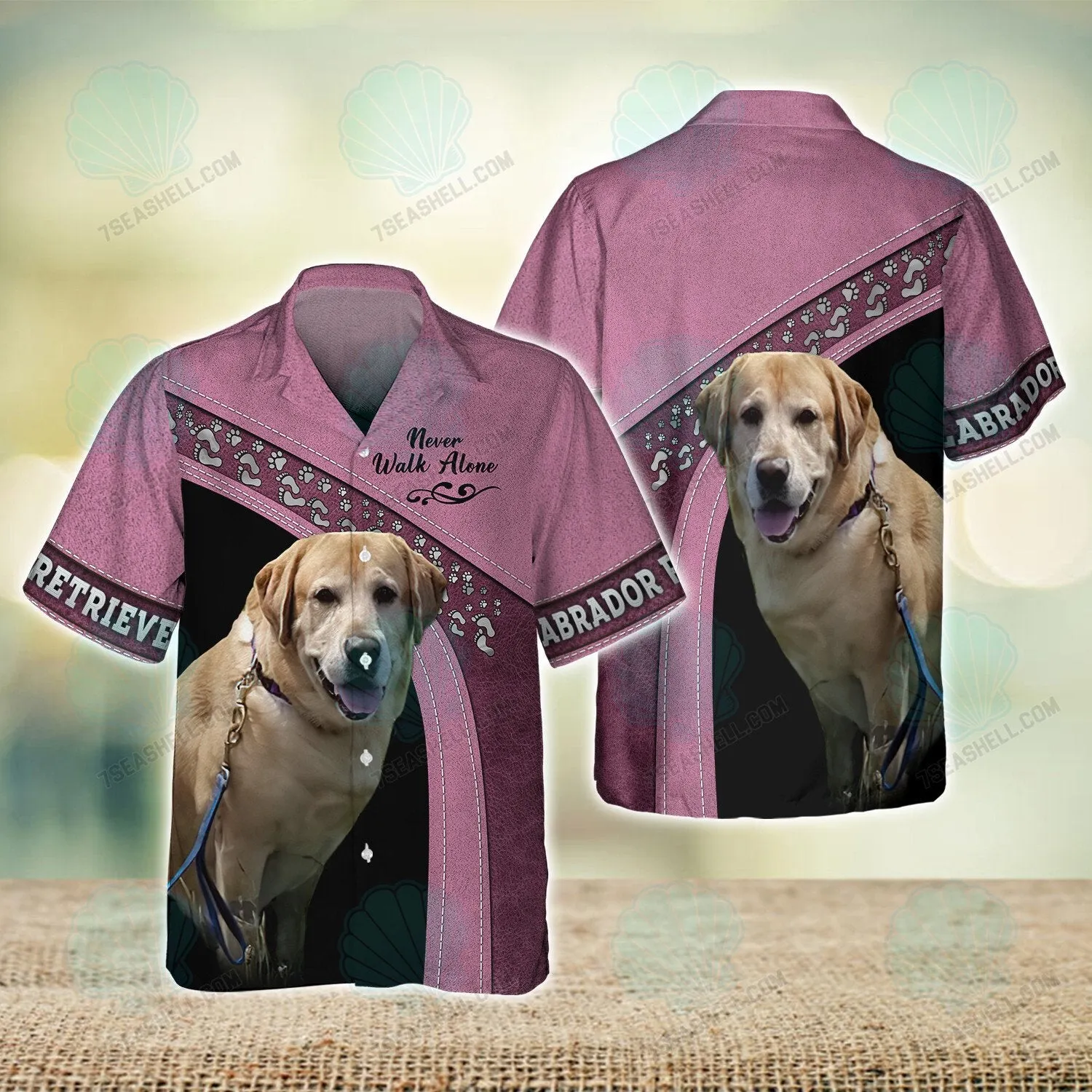 Labrador Retriever Love Pink Never Walk Alone 3D Full Print Shirts, Christmas Dog Memorial Gifts for loss of Dog