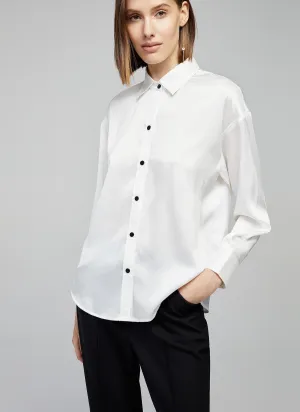 Leila Silk Blend Long Sleeves Shirt for Women