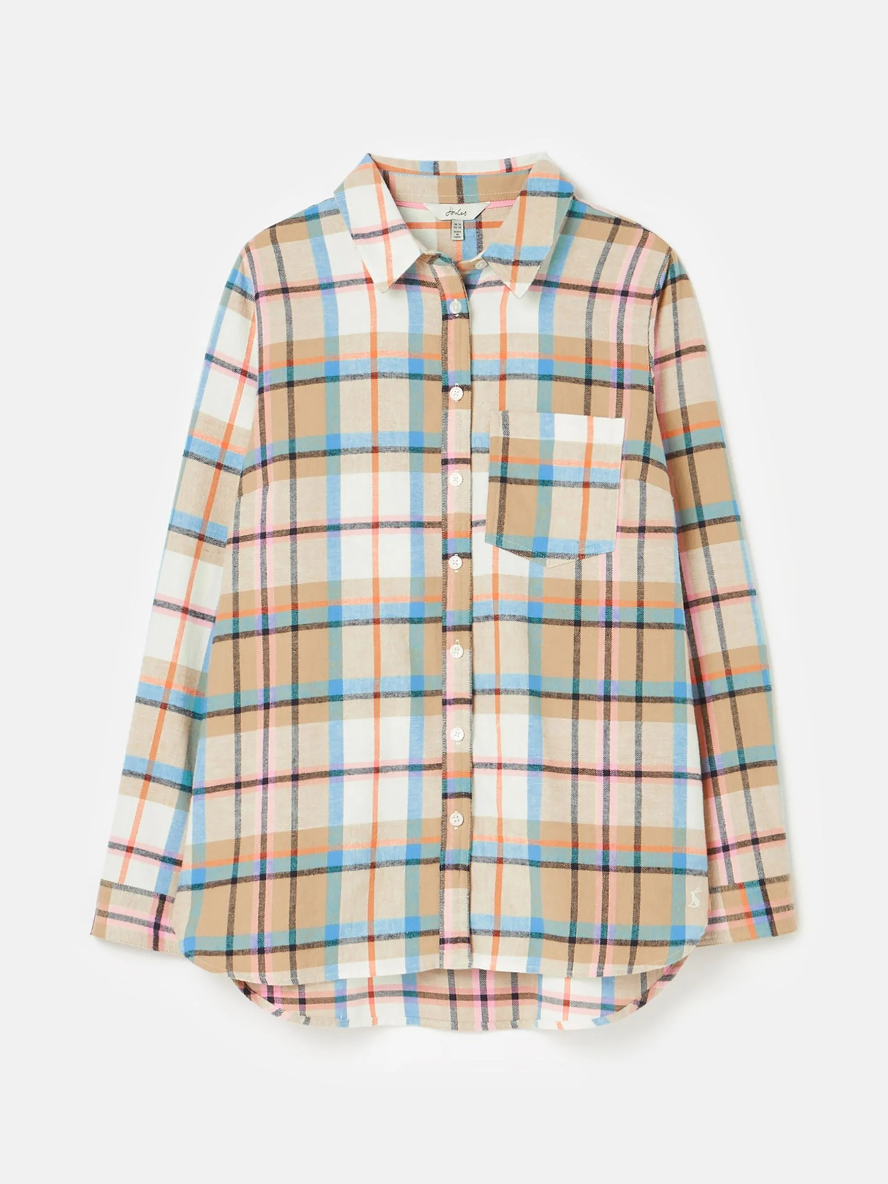 Lorena Brushed Shirt - Creme Check