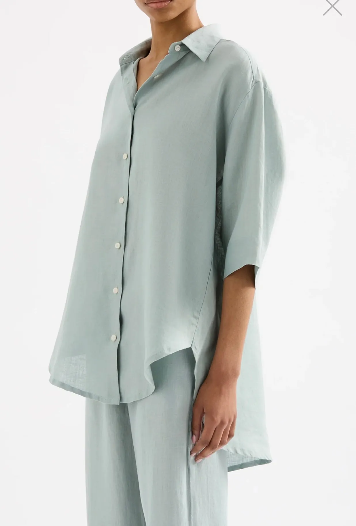 Lounge Linen Longline Shirt