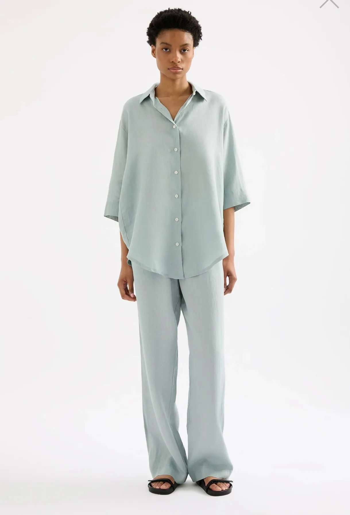 Lounge Linen Longline Shirt