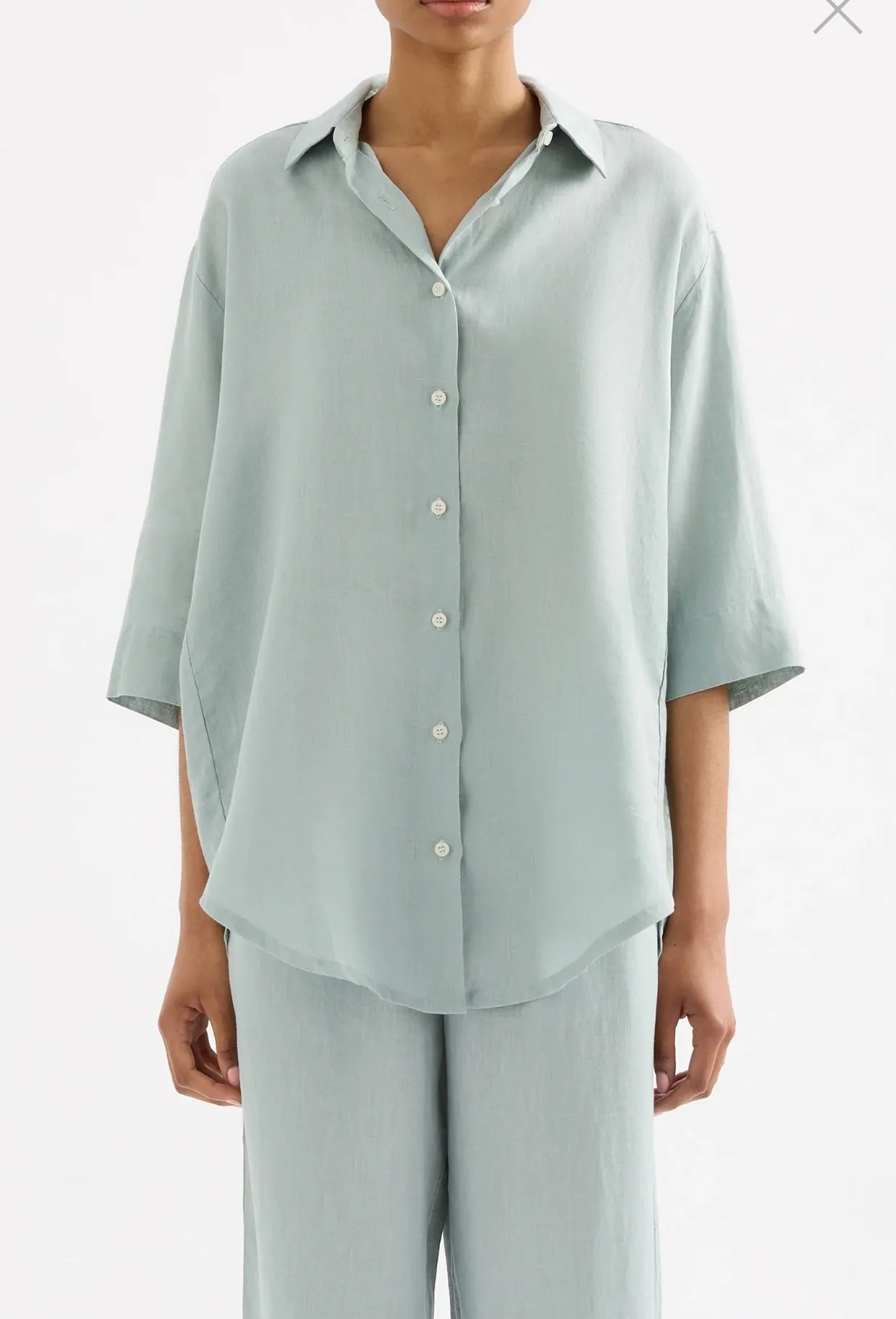 Lounge Linen Longline Shirt