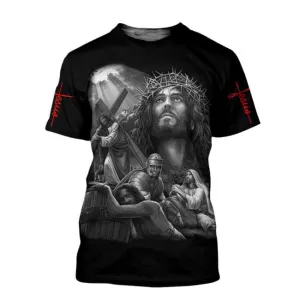 Love Jesus 3D All Over Printed Shirt, Sublimation Jesus T Shirt, Jesus Hoodie 3D