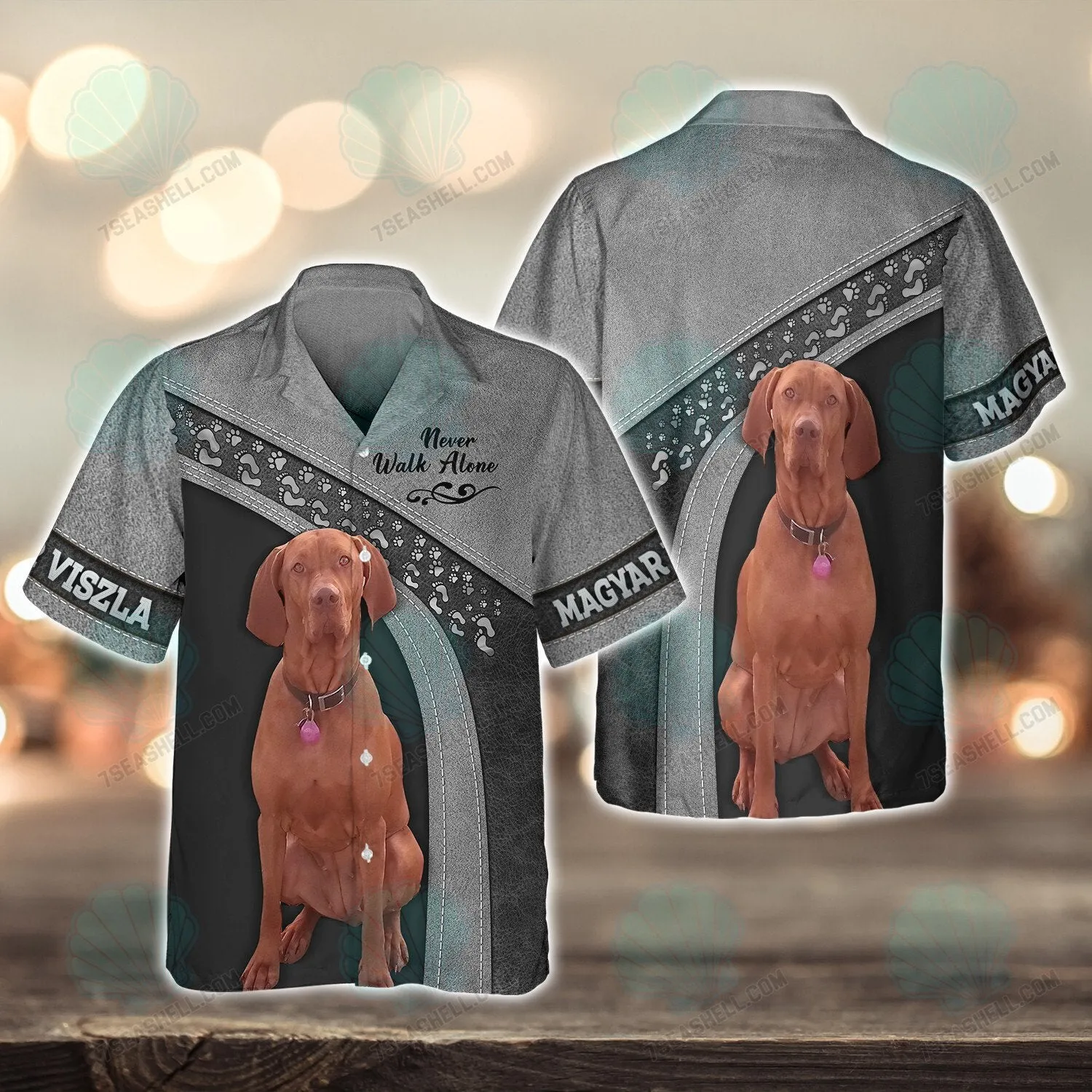 Magyar Viszla Love Never Walk Alone 3D Full Print Shirts, Christmas Dog Memorial Gifts for loss of Dog