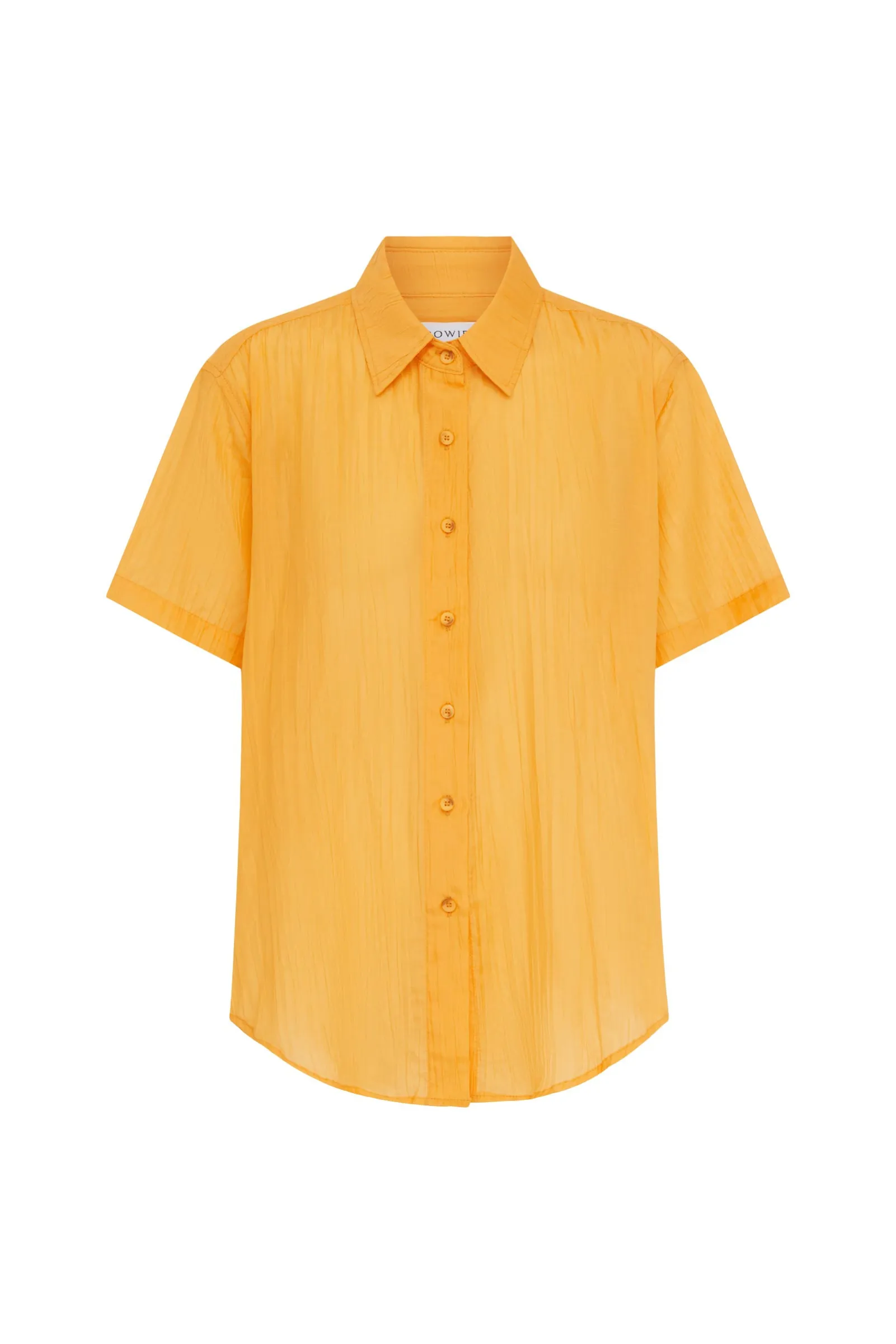 Mason Silk Shirt - Valencia Orange