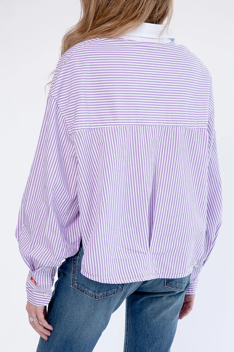 Mayfield Shirt in Purple Candy Stripe