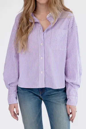 Mayfield Shirt in Purple Candy Stripe