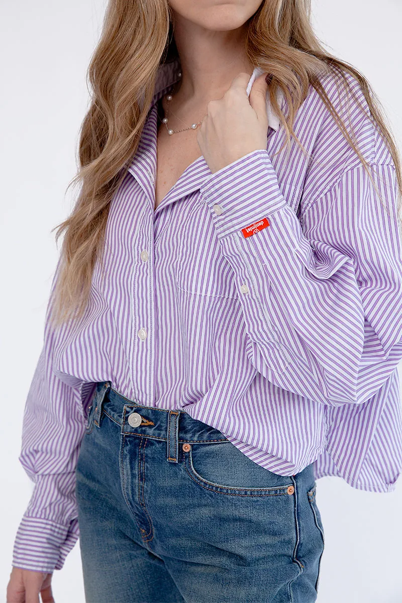 Mayfield Shirt in Purple Candy Stripe