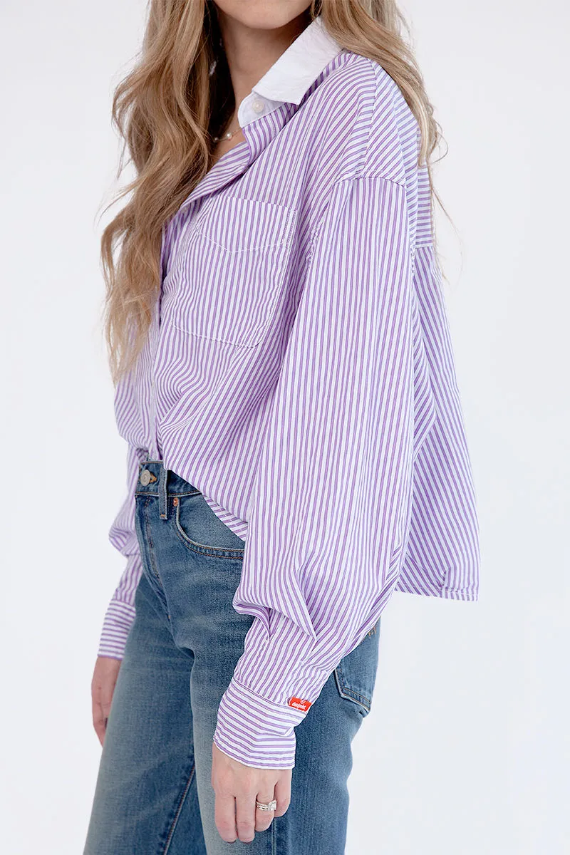 Mayfield Shirt in Purple Candy Stripe