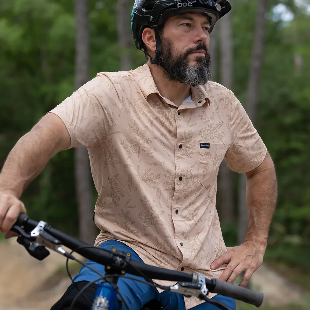 Men's Catalyst Mountain Bike Button-Down Shirt | Rhodo Tan