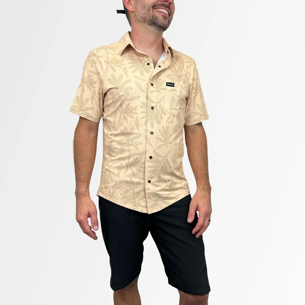 Men's Catalyst Mountain Bike Button-Down Shirt | Rhodo Tan