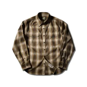 Men's Gradient Plaid Long Sleeves Shirt - Western Style