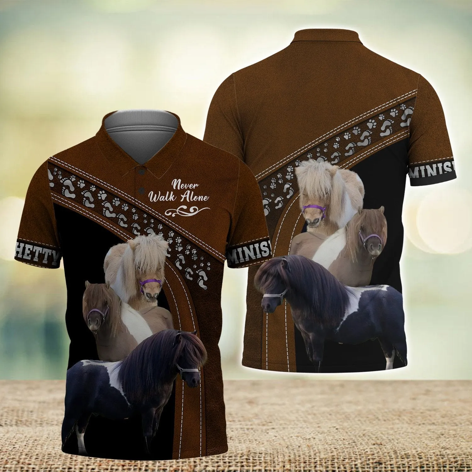 Minishetty Love Never Walk Alone 3D Full Print Shirts, Shirt For Horse Lovers