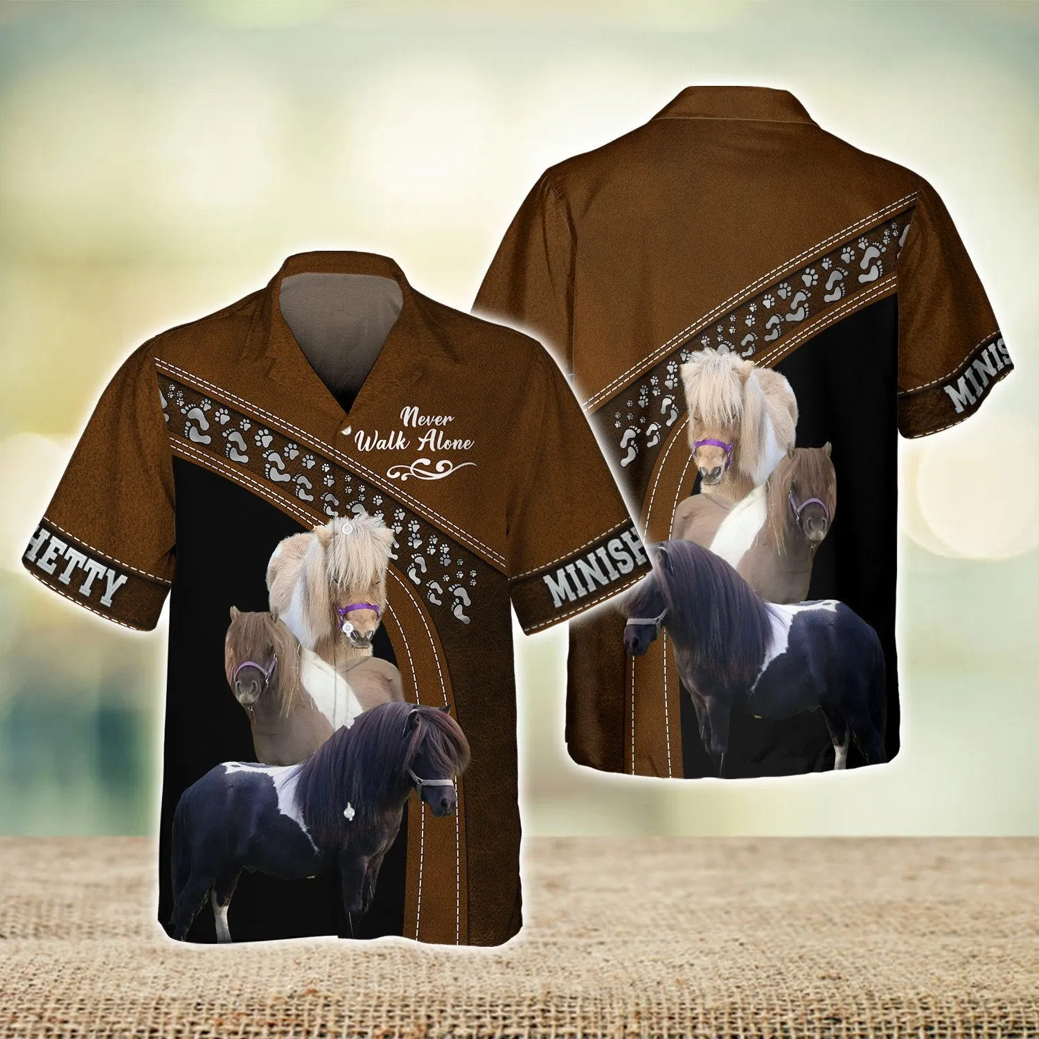 Minishetty Love Never Walk Alone 3D Full Print Shirts, Shirt For Horse Lovers