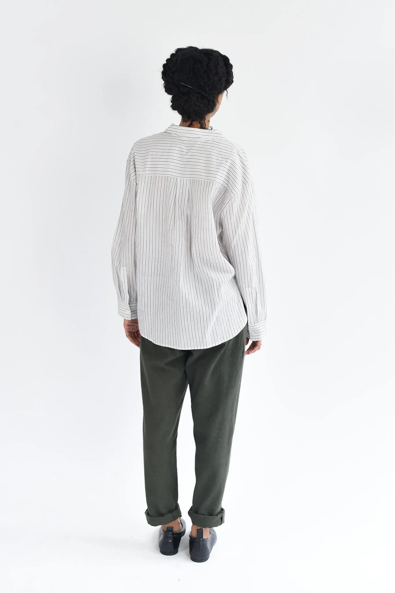 M.PATMOS Bennett Shirt - Ivory Stripe