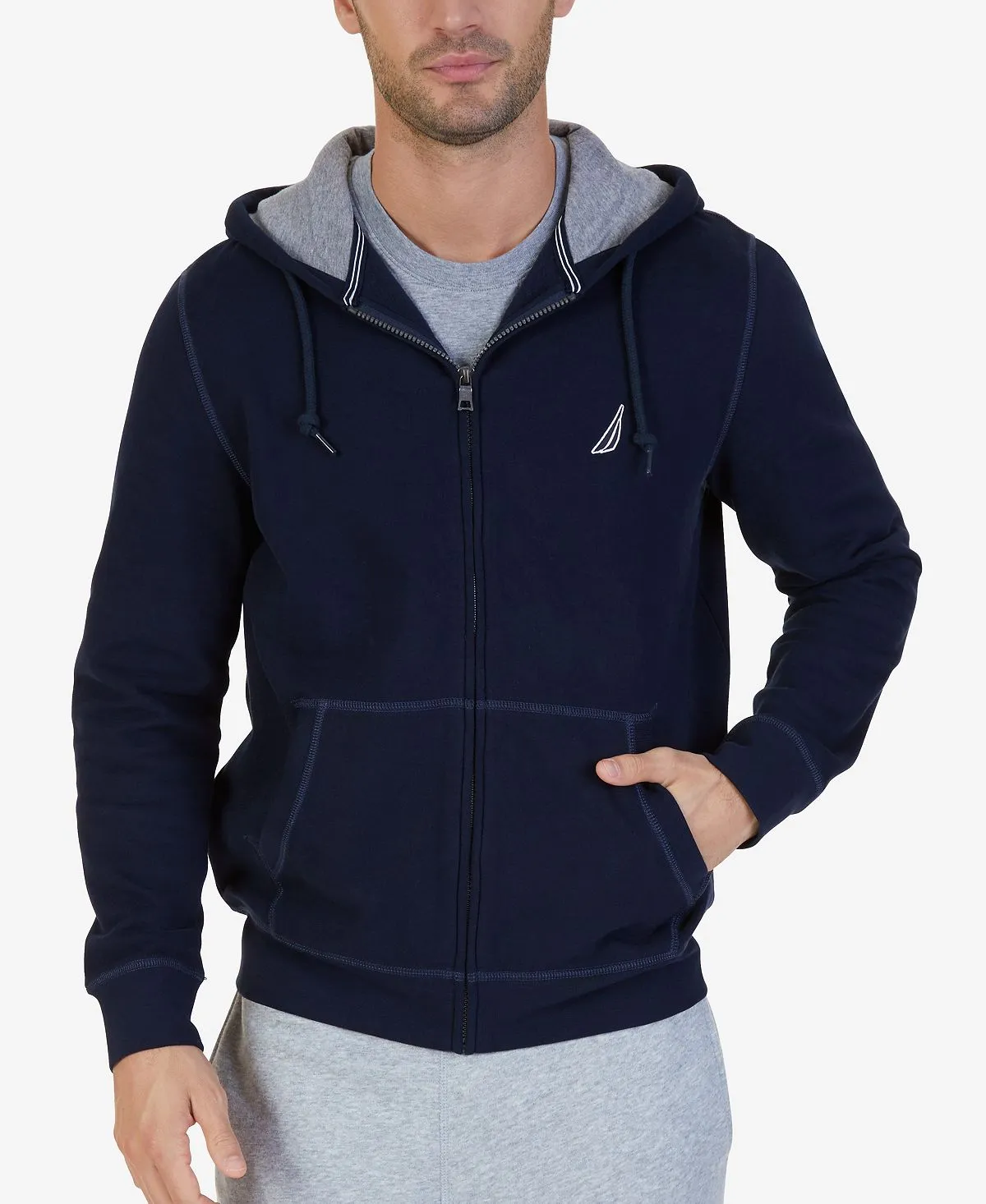 Nautica Men's Super Soft Regular Fit Zip Fleece Sweatshirt