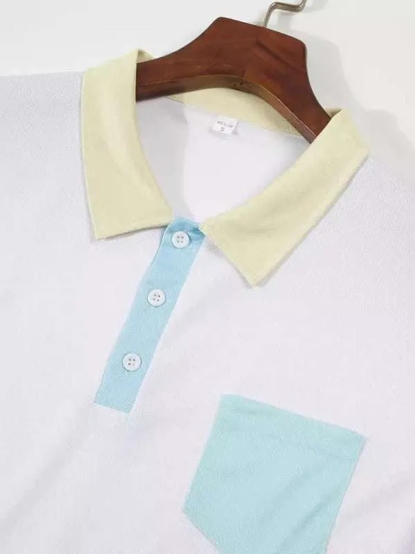 New fashionable and versatile casual lapel polo shirt