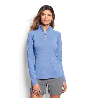 Orvis Women's 1/4 Zip Dri Release Caster Shirt / Pacific Blue