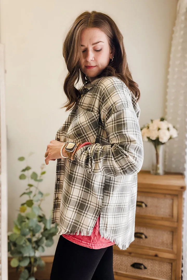 Oversized Plaid Top