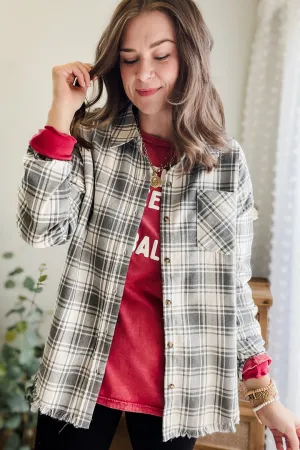 Oversized Plaid Top