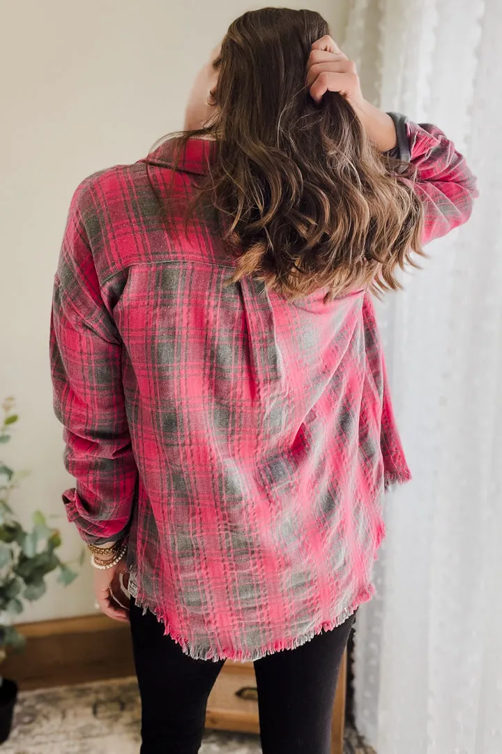 Oversized Plaid Top