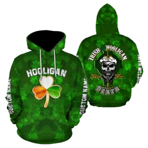 Personalized Hooligan Irish St Patrick Day Unisex Shirt, Irish Hooligan Stay True Till Death Hoodie For Men