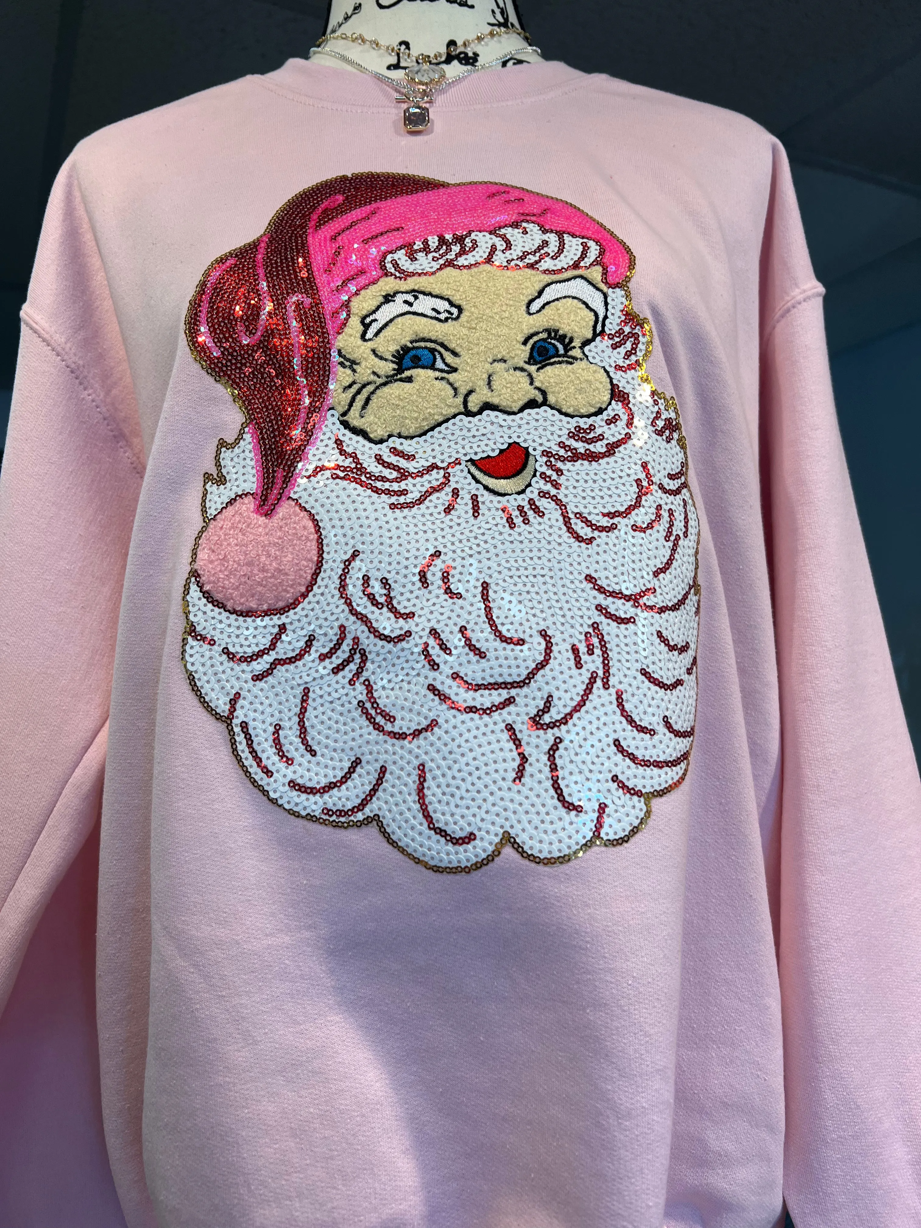 Pink Santa Sweat Shirt