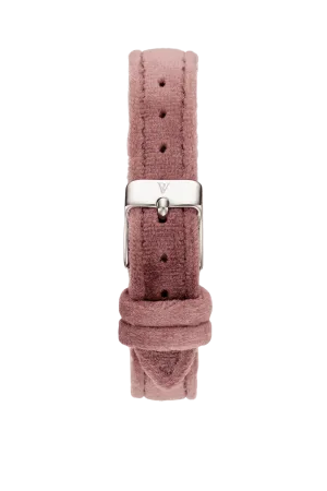 Pink Velvet Strap Silver