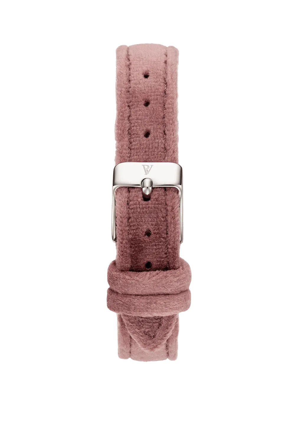 Pink Velvet Strap Silver