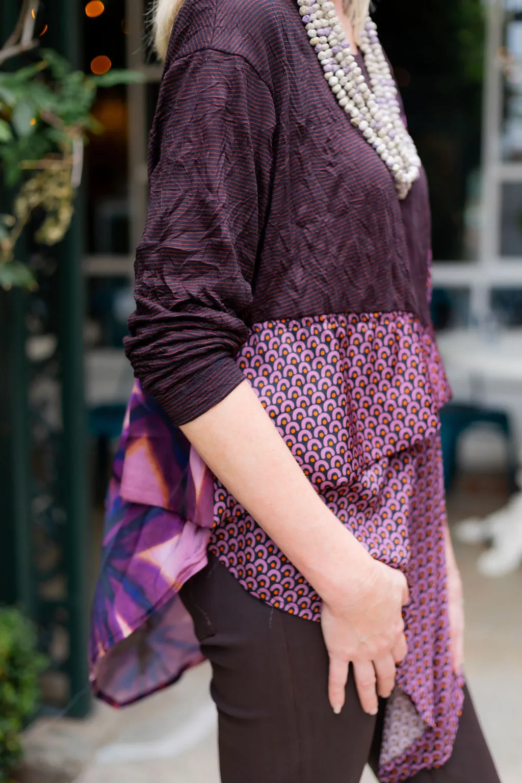 Plum Print Top