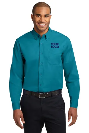 Port Authority Tall Custom Easy Care Shirts, Teal Green