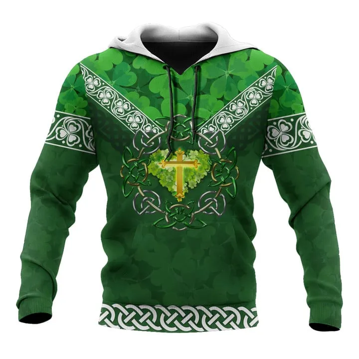 Premium Christian Jesus Easter St Patrick's Day 3D All Over Printed Unisex Shirts Hoodie