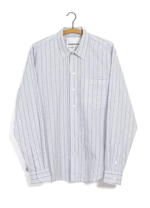 RAYMOND 29-46-3 | Relaxed Classic Striped Shirt | Agadir Blue