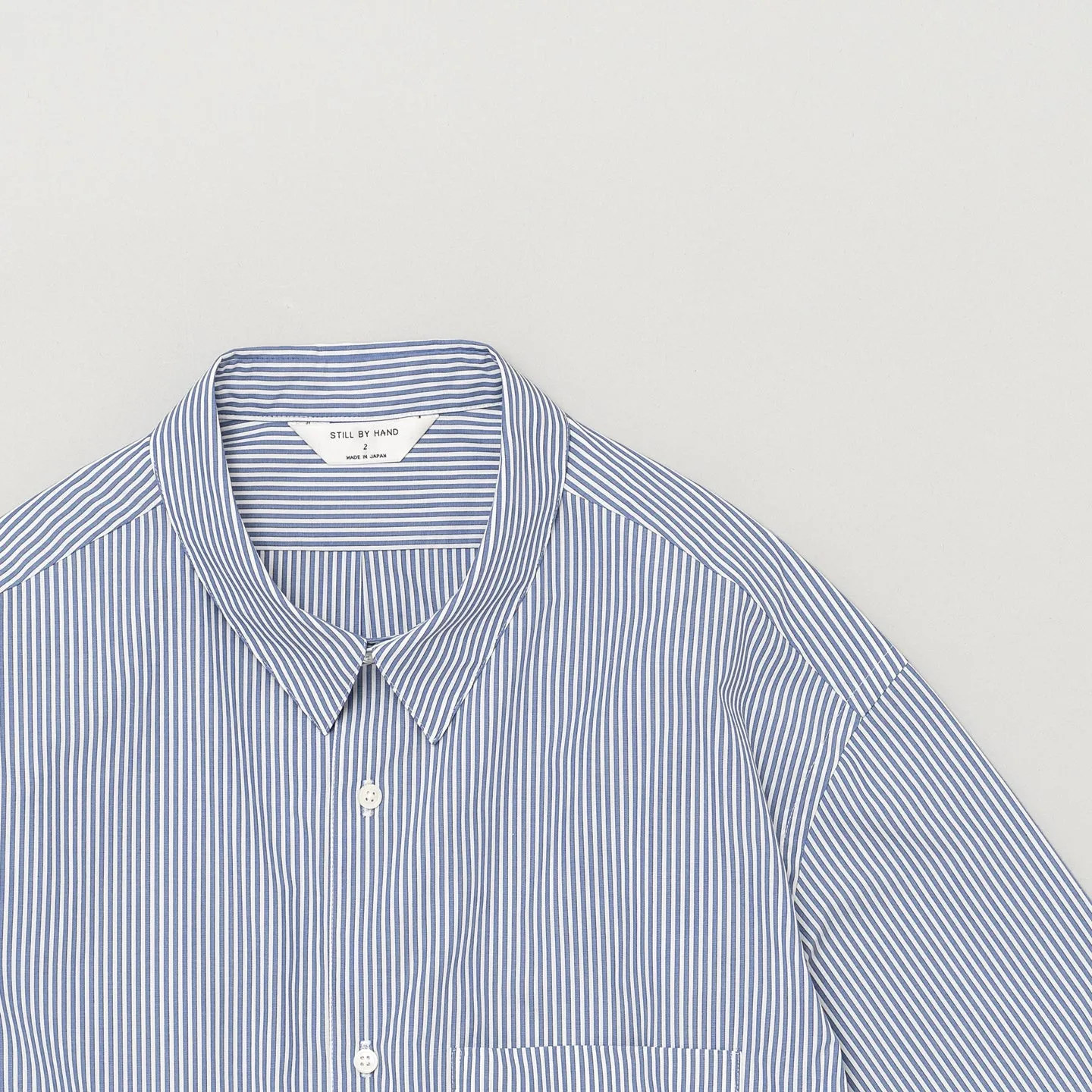 Regular Collar Shirt | Blue Stripe