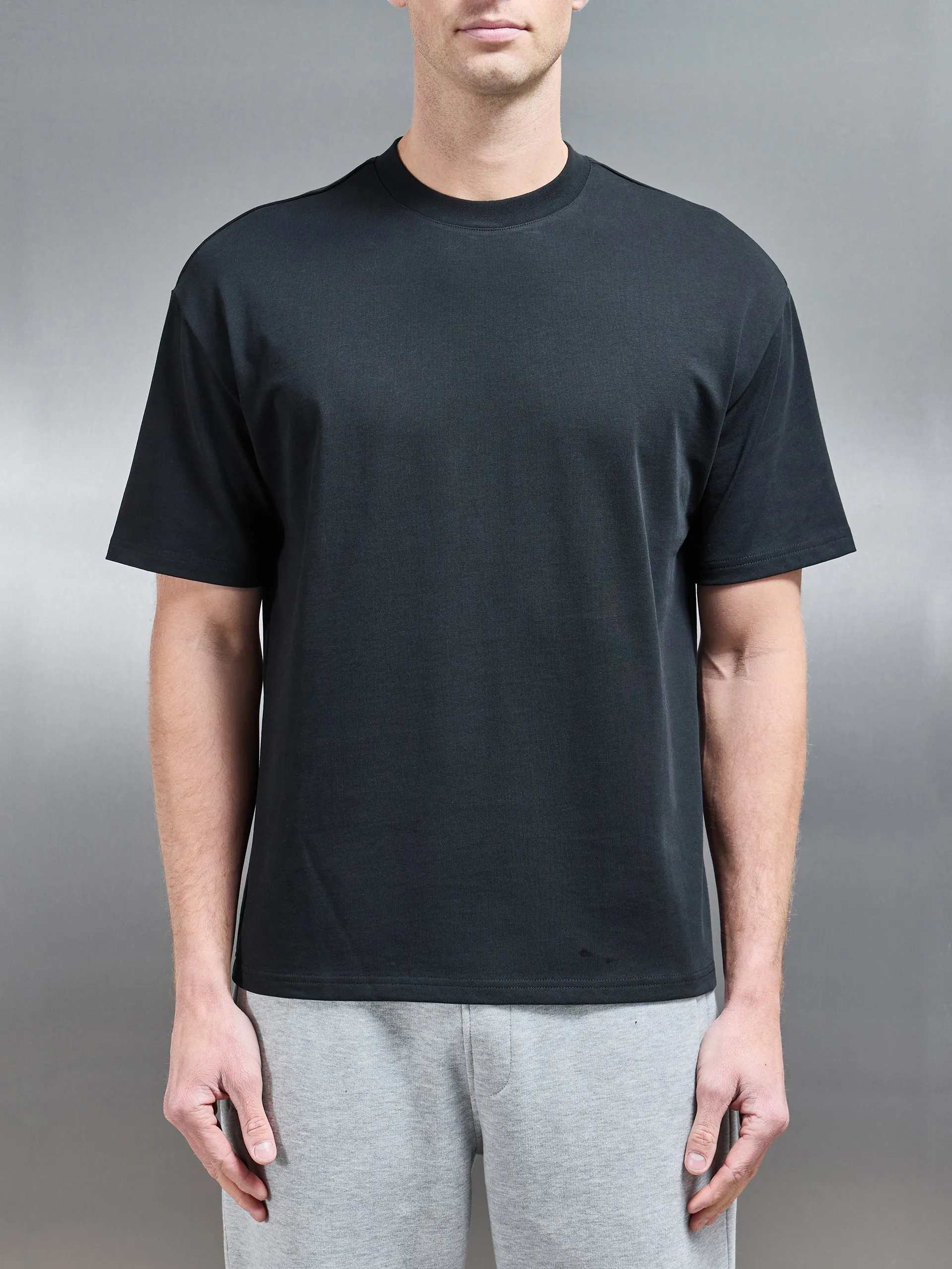 Relaxed Fit Cotton T-Shirt in Black