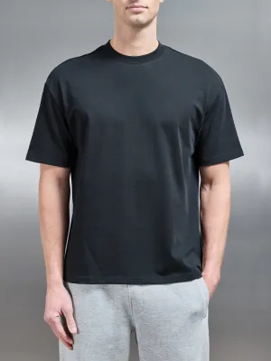 Relaxed Fit Cotton T-Shirt in Black