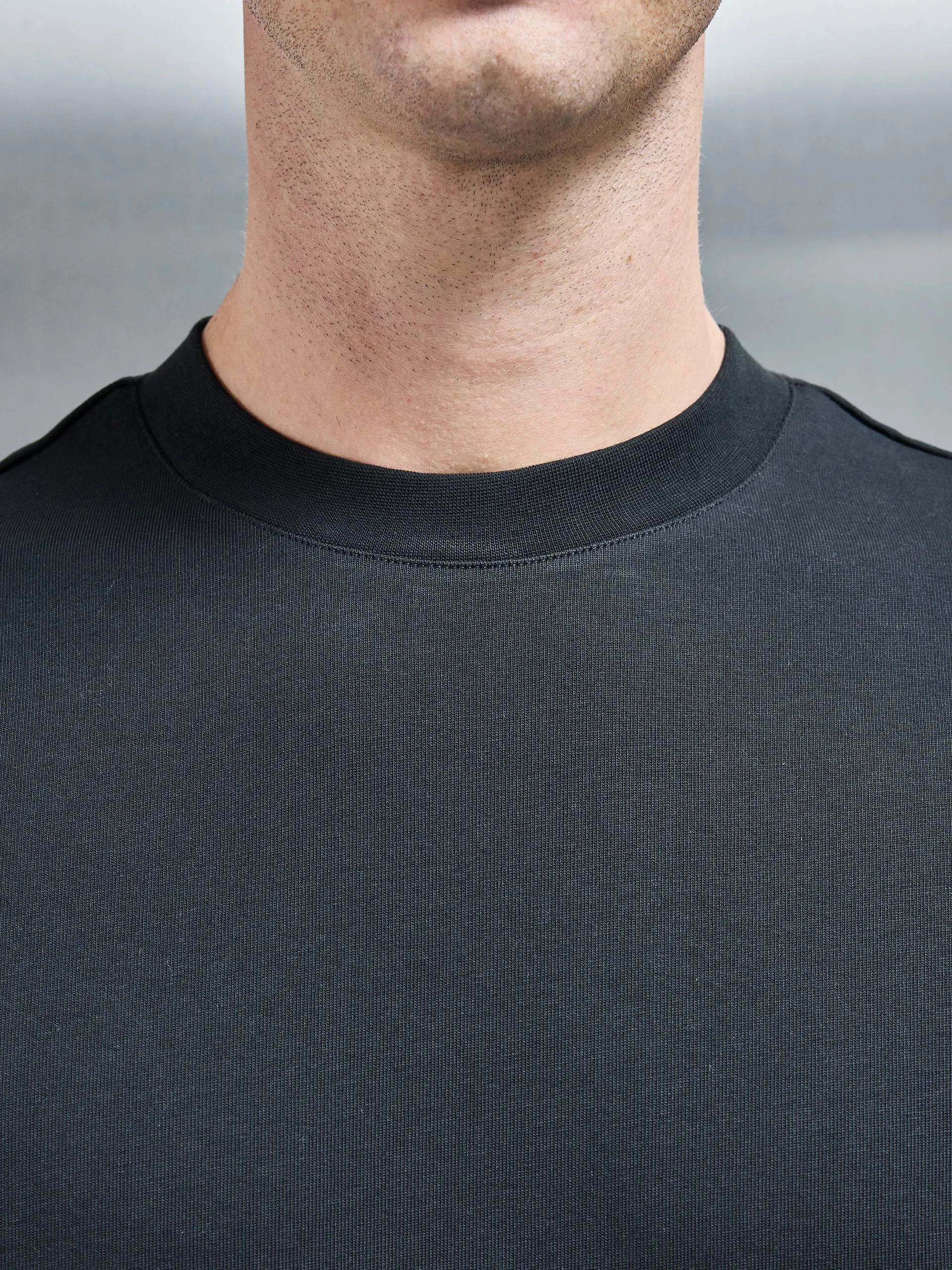 Relaxed Fit Cotton T-Shirt in Black