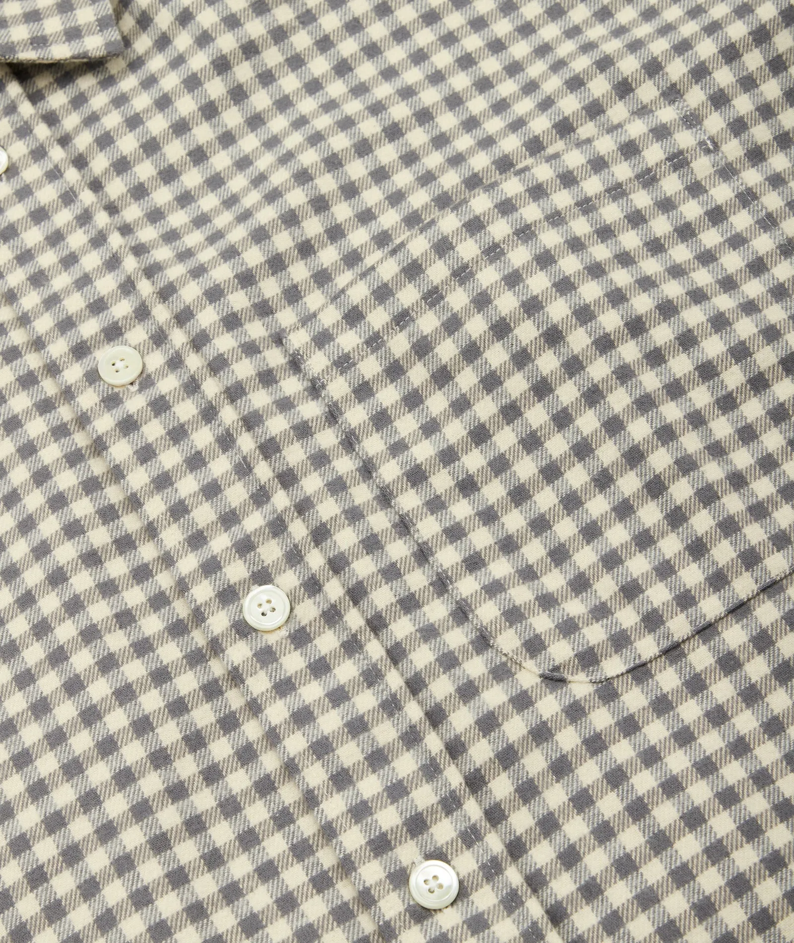 Relaxed Long Sleeved Shirt - Grey/Beige Check