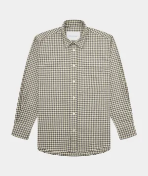 Relaxed Long Sleeved Shirt - Grey/Beige Check