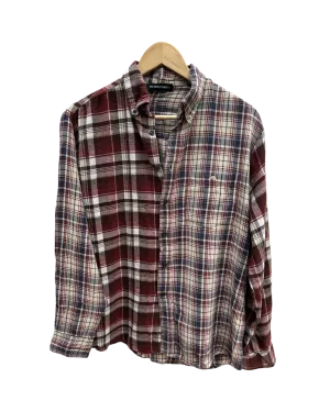 Reworked vintage check shirt-  Burgundy mix (S)