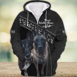 Riley And Uscko Lover Never Walk Alone, Shirt For Dog Lovers, Dog Memorial Gifts for loss of Dog