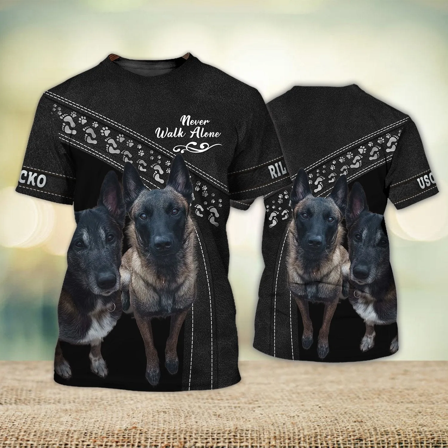 Riley And Uscko Lover Never Walk Alone, Shirt For Dog Lovers, Dog Memorial Gifts for loss of Dog