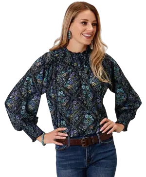 Roper Women’s Floral Blue Shirt